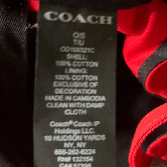 Coach Women’s Embroidered Red Baseball Hat - Picture 5 of 6